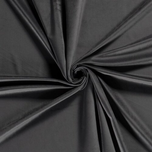 Decoration fabric velvet - steel grey