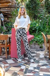 Gabardén bi-stretch - bílý