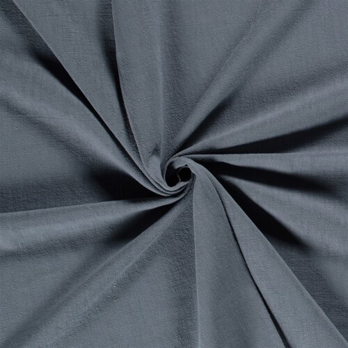 Leinen Stoff *Lara* vorgewaschen Uni - schattenblau