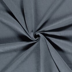 Leinen Stoff *Lara* vorgewaschen Uni - schattenblau