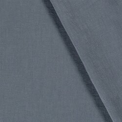 Leinen Stoff *Lara* vorgewaschen Uni - schattenblau