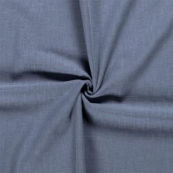 Předepraná lněná tkanina - stínově modrá