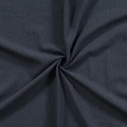 Předepraná lněná tkanina - ocelově modrá