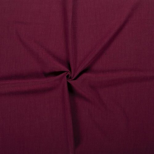 Linen fabric pre-washed - anti wine red