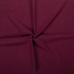 Předepraná lněná tkanina - proti vínu červená