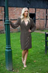 Linen fabric pre-washed - dark olive