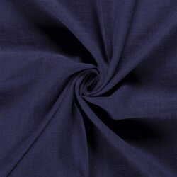 Předepraná lněná tkanina - blueberry