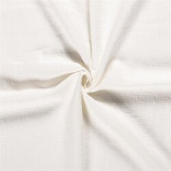 Předepraná lněná tkanina - krémová