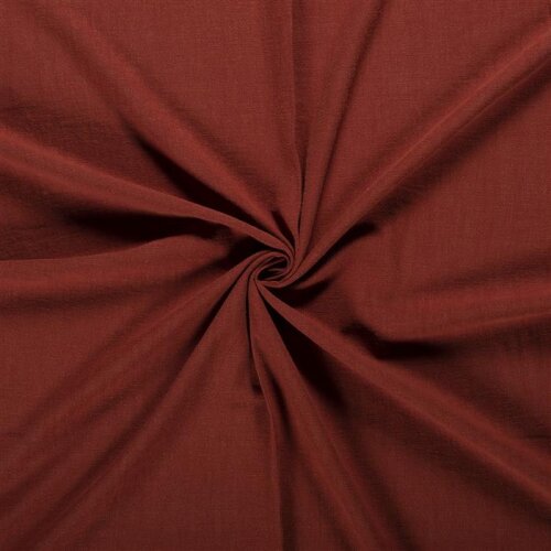 Linen fabric pre-washed - stone red