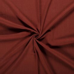 Předepraná lněná tkanina - kamenně červená