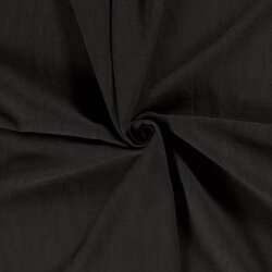 Leinen Stoff *Lara* vorgewaschen Uni – schwarz