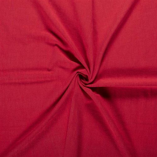 Leinen Stoff *Lara* vorgewaschen - rot