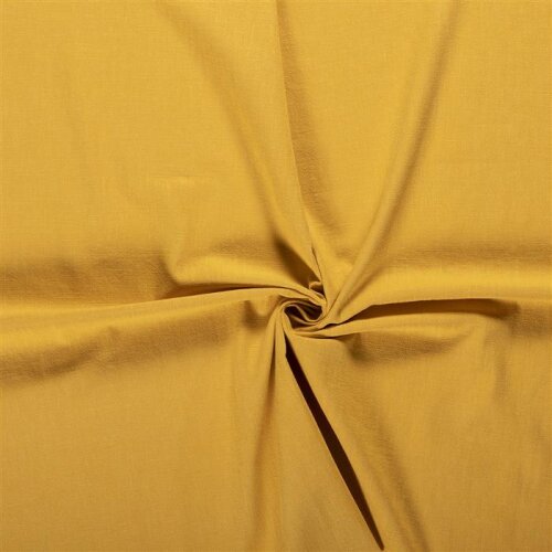 Linen fabric pre-washed - mustard