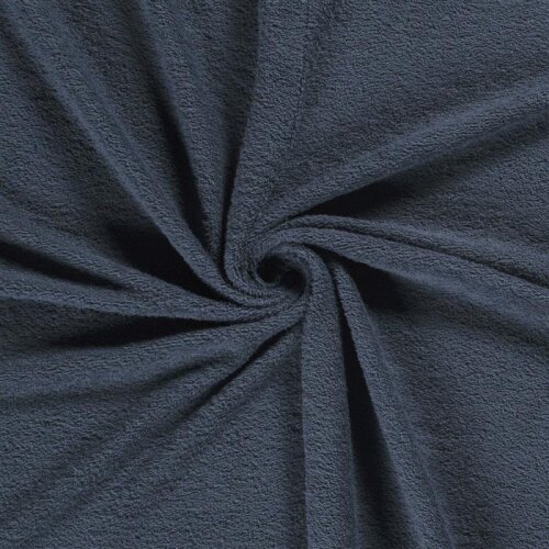 Tissu éponge *Marie* uni - bleu jean