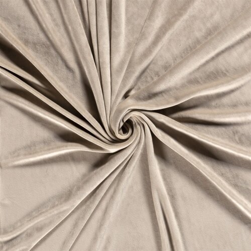 Stretchsamt Nicki Uni - beige