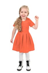 Bavlněný poplin *Marie* Uni - oranžová