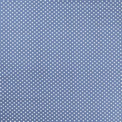 Cotton poplin dots 9mm - jean blue