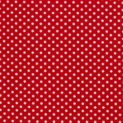 Cotton poplin dots 9mm - red