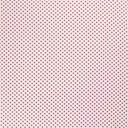 Cotton poplin dots 9mm - white/red