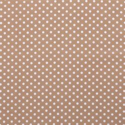 Cotton poplin dots 9mm - beige