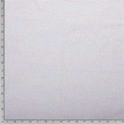 Bavlněné popelínové puntíky 2 mm - bílá/černá