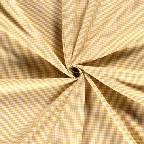 Cotton poplin yarn-dyed Vichy check 2mm - sand yellow
