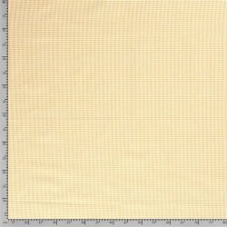 Popeline de coton filée à carreaux vichy 2mm - jaune sable