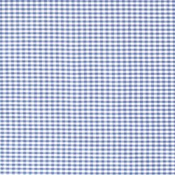 Popeline de coton teinte en fil Vichy carreaux 5mm - bleu jean