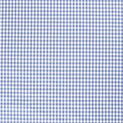 Katoen popeline garengeverfd - Vichy ruit 10mm jeansblauw