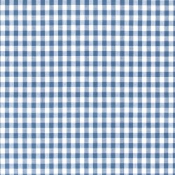 Cotton poplin yarn-dyed - Vichy check 10mm jean blue