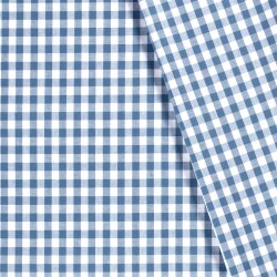 Cotton poplin yarn-dyed - Vichy check 10mm jean blue