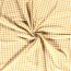 Popeline de coton teinte en fil - Carreau Vichy 10mm jaune sable