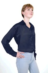 Polyester satin *Marie* - dark blue