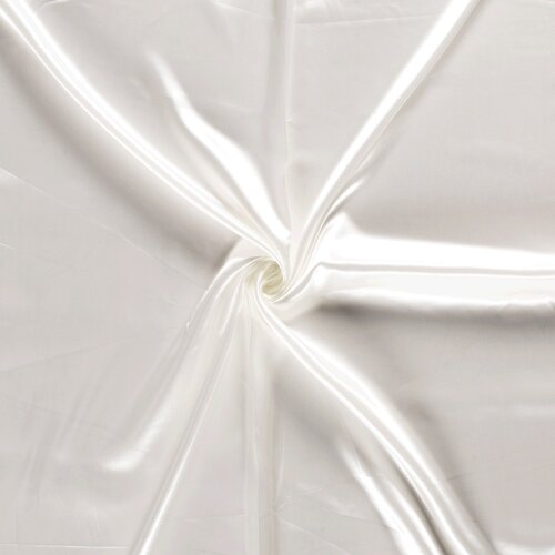 Polyester satin *Marie* - - white - cream
