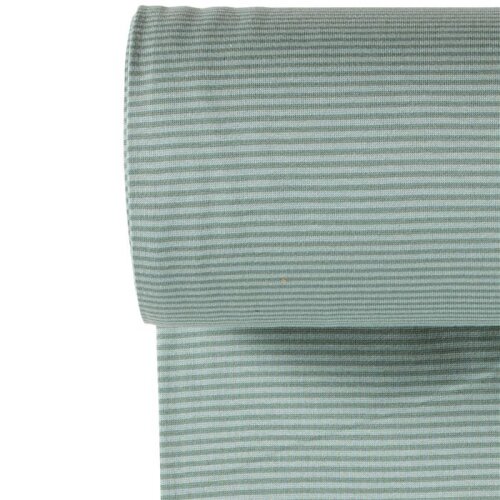 Feinstrickbündchen Streifen - mint/pool blue