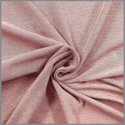 Jersey de algodón rayas mm - burdeos