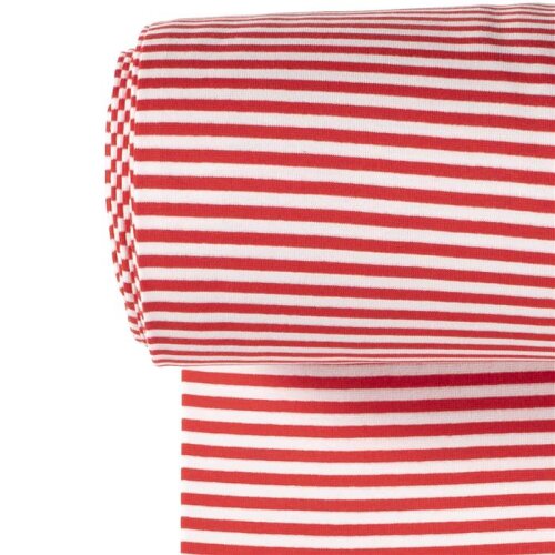 Puños a rayas *Marie* - rojo/blanco