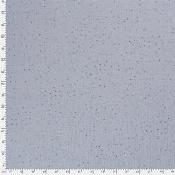 Polka doro sparsa di mussola – azzurro