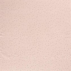 Muslin scattered gold polka dots – light pink