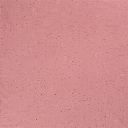 Muslin scattered gold polka dots – pink