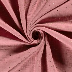 Mousseline à pois dorés éparpillés – rose