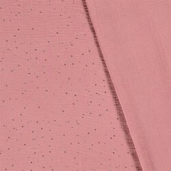 Mousseline à pois dorés éparpillés – rose