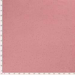 Muslin scattered gold polka dots – pink