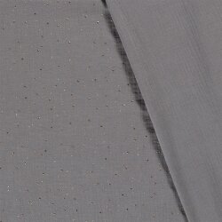 Musselin verstreute Goldtupfen – grau