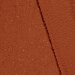 Musselin verstreute Goldtupfen – terracotta