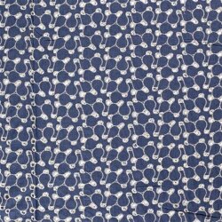Jeans bestickte Rauten in Kreisen - jeansblau