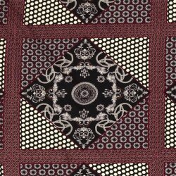 Viscose tile pattern - burgundy