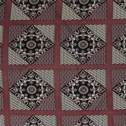 Viscose tile pattern - burgundy