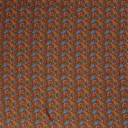 Viscose Colorful Flowers - Rust