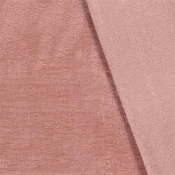 Tissu éponge câlin en bambou Uni *Marie* - rose sombre